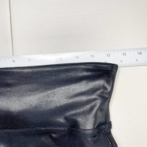 Spanx Ready-To-Wow Faux Leather Ankle Leggings‎ Sz S Black High Waisted Stretch - Picture 11 of 11